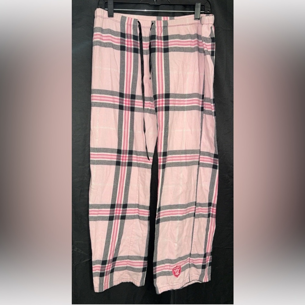 Las Vegas raiders Pink Plaid Lounge Pants Womens size medium